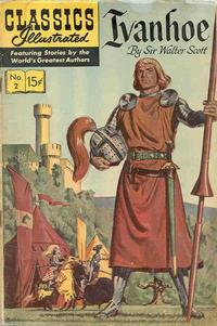 Cover for Classics Illustrated (Gilberton, 1947 series) #2 [HRN 149] - Ivanhoe [White Background]