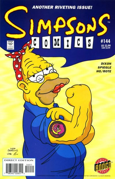 Cover for Simpsons Comics (Bongo, 1993 series) #144