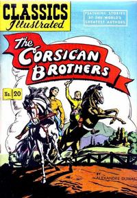 Cover for Classics Illustrated (Gilberton, 1947 series) #20 [HRN 60] - The Corsican Brothers