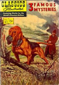 Cover for Classics Illustrated (Gilberton, 1947 series) #21 [HRN 114] - 3 Famous Mysteries