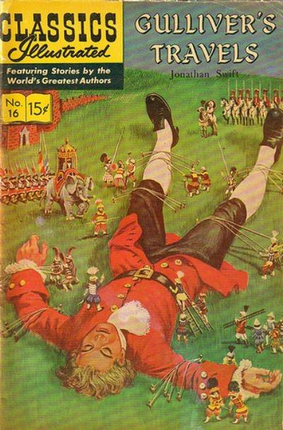 Cover for Classics Illustrated (Gilberton, 1947 series) #16 [HRN 155] - Gulliver's Travels [Painted Cover]