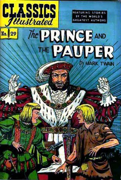 Cover for Classics Illustrated (Gilberton, 1947 series) #29 [HRN 60] - The Prince and the Pauper