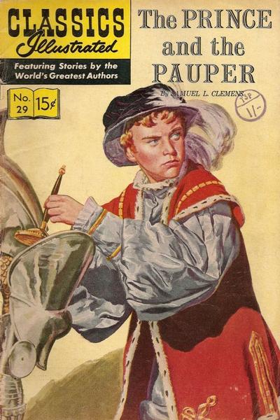 Cover for Classics Illustrated (Gilberton, 1947 series) #29 - The Prince and the Pauper [HRN 164 - Painted cover]