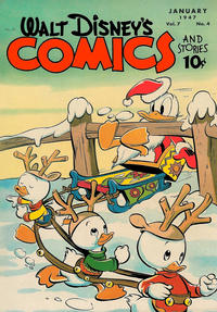 Cover Thumbnail for Walt Disney's Comics and Stories (Dell, 1940 series) #v7#4 (76)