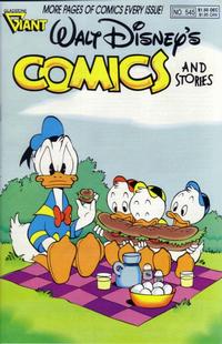 Cover Thumbnail for Walt Disney's Comics and Stories (Gladstone, 1986 series) #545