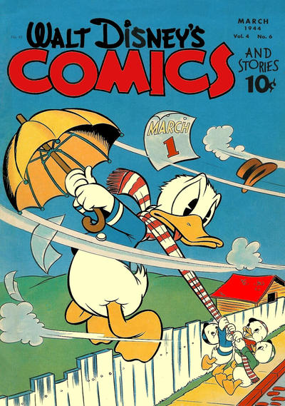 Cover for Walt Disney's Comics and Stories (Dell, 1940 series) #v4#6 (42)