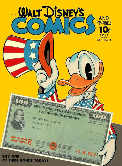 Cover for Walt Disney's Comics and Stories (Dell, 1940 series) #v4#10 (46)