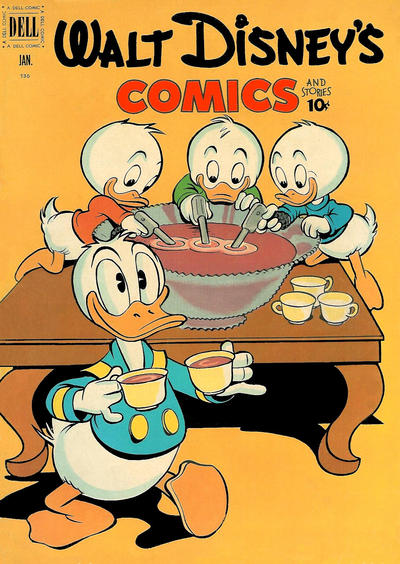 Cover for Walt Disney's Comics and Stories (Dell, 1940 series) #v12#4 (136)