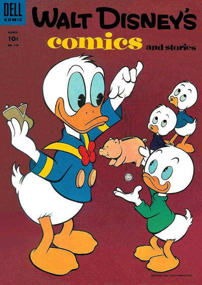 Cover for Walt Disney's Comics and Stories (Dell, 1940 series) #v15#6 (174)