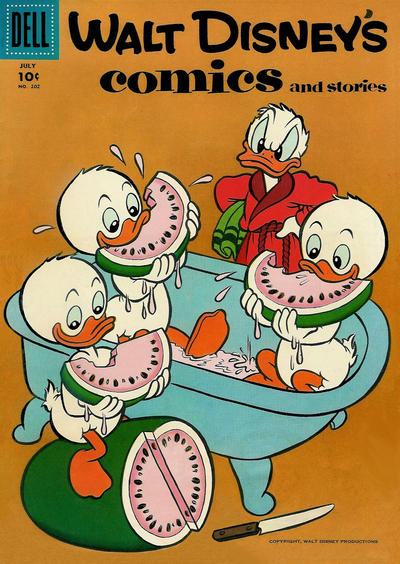 Cover for Walt Disney's Comics and Stories (Dell, 1940 series) #v17#10 (202)