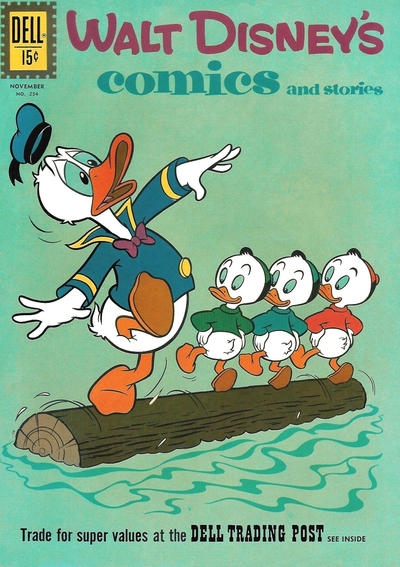 Cover for Walt Disney's Comics and Stories (Dell, 1940 series) #v22#2 (254)