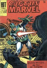 Cover Thumbnail for Hit Comics Captain Marvel (BSV - Williams, 1970 series) #204