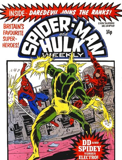 Cover for Spider-Man and Hulk Weekly (Marvel UK, 1980 series) #407