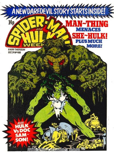 Cover for Spider-Man and Hulk Weekly (Marvel UK, 1980 series) #408