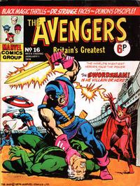Cover for The Avengers (Marvel UK, 1973 series) #16