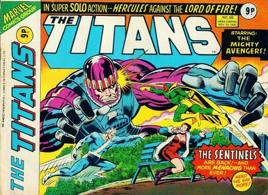 Cover for The Titans (Marvel UK, 1975 series) #58
