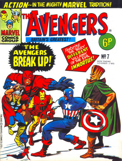 Cover for The Avengers (Marvel UK, 1973 series) #7
