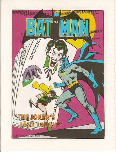 Cover for Batman [Post Super Heroes Mini-Comic] (DC, 1980 series) 