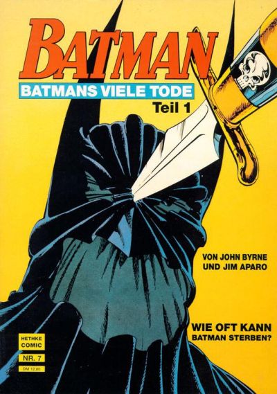 Cover for Batman Album (Norbert Hethke Verlag, 1989 series) #7 - Batmans viele Tode, Teil 1