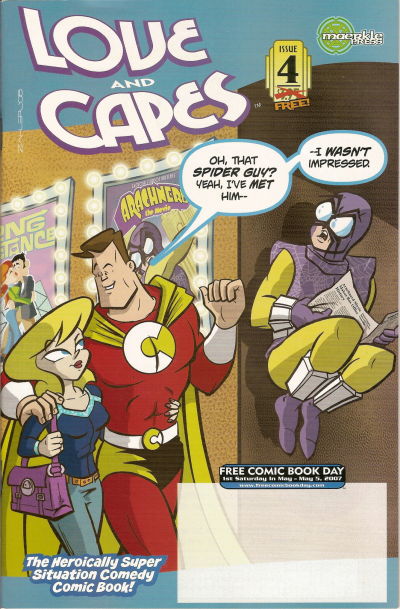 Cover for Love and Capes [Free Comic Book Day Edition] (Maerkle Press, 2007 series) #4