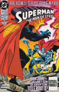 Cover for Superman: The Man of Steel (DC, 1991 series) #24 [Direct]