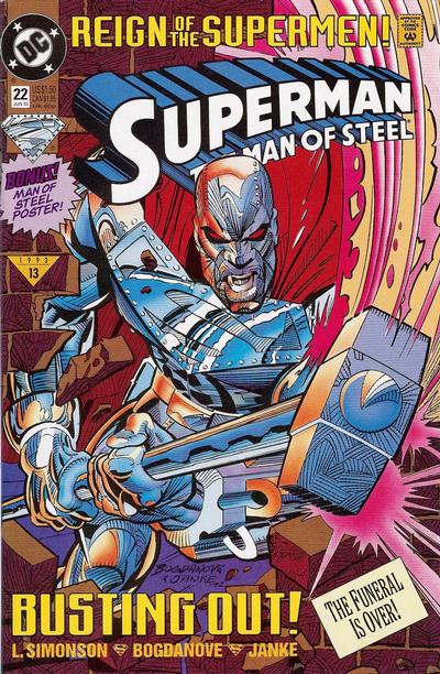 Cover for Superman: The Man of Steel (DC, 1991 series) #22 [Standard Edition - Direct]
