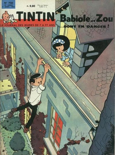 Cover for Journal de Tintin (Dargaud, 1948 series) #750