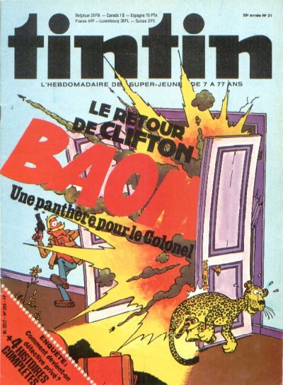 Cover for Nouveau Tintin (Dargaud, 1975 series) #255
