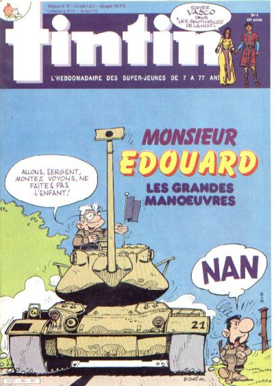 Cover for Nouveau Tintin (Dargaud, 1975 series) #489