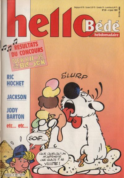Cover for Hello Bédé (Le Lombard, 1989 series) #89