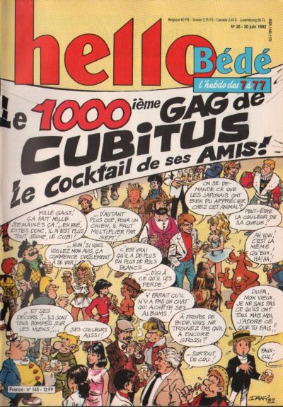 Cover for Hello Bédé (Le Lombard, 1989 series) #145