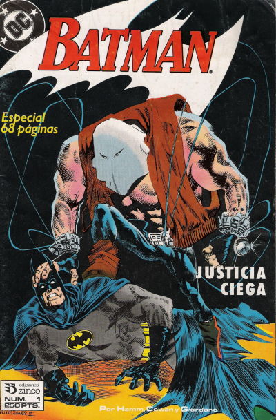 Cover for Batman [Batman Justicia Ciega] (Zinco, 1990 series) #1