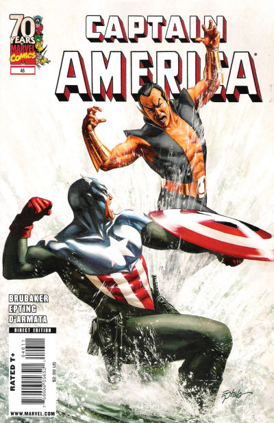 Cover for Captain America (Marvel, 2005 series) #46 [Direct Edition]