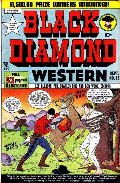 Cover for Black Diamond Western (Lev Gleason, 1949 series) #15