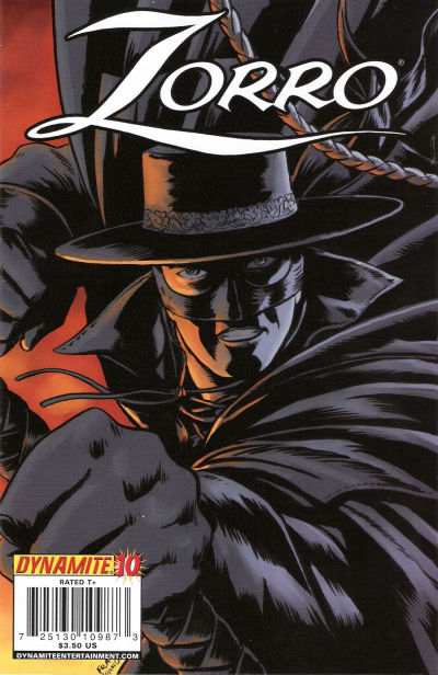 Cover for Zorro (Dynamite Entertainment, 2008 series) #10 [Cover B Francesco Francavilla]