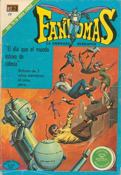 Cover for Fantomas (Editorial Novaro, 1969 series) #58
