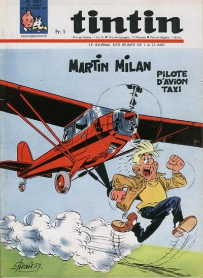 Cover for Journal de Tintin (Dargaud, 1948 series) #1001