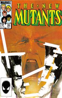 Cover Thumbnail for The New Mutants (Marvel, 1983 series) #26 [Direct]