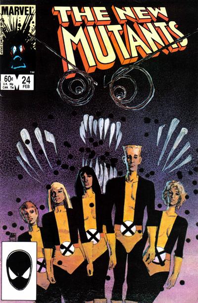 Cover for The New Mutants (Marvel, 1983 series) #24 [Direct]