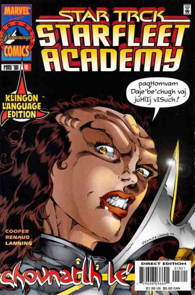 Cover for Star Trek: Starfleet Academy (Marvel, 1996 series) #18 [Klingon]