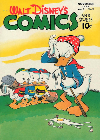 Cover for Walt Disney's Comics and Stories (Dell, 1940 series) #v7#2 (74)