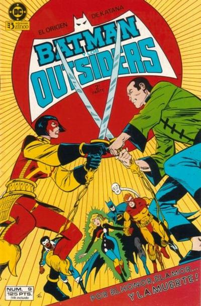 Cover for Batman y los Outsiders (Zinco, 1986 series) #9