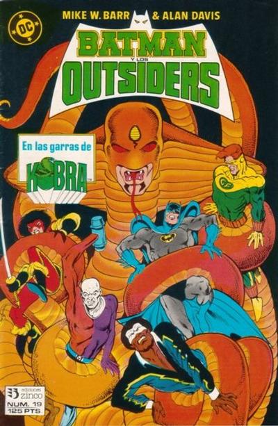 Cover for Batman y los Outsiders (Zinco, 1986 series) #19