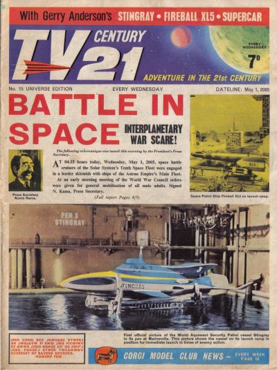 Cover for TV Century 21 (City Magazines; Century 21 Publications, 1965 series) #15
