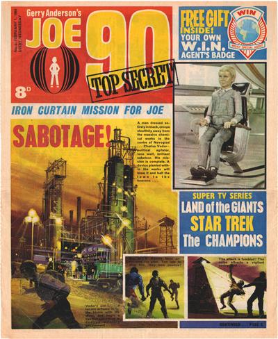 Cover for Joe 90 Top Secret (City Magazines; Century 21 Publications, 1969 series) #3