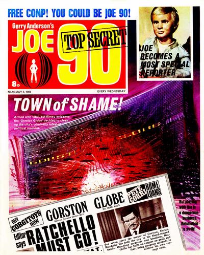 Cover for Joe 90 Top Secret (City Magazines; Century 21 Publications, 1969 series) #16