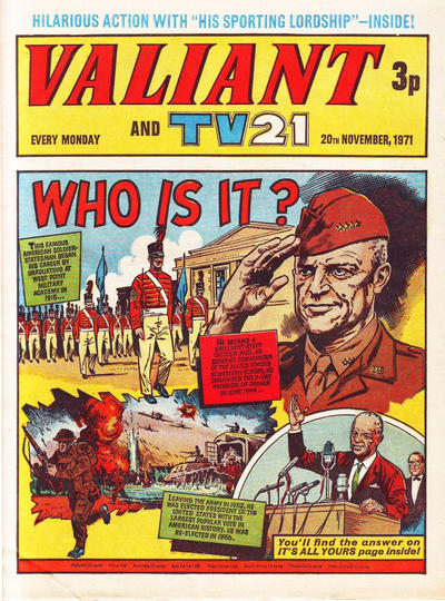 Cover for Valiant and TV21 (IPC, 1971 series) #20th November 1971