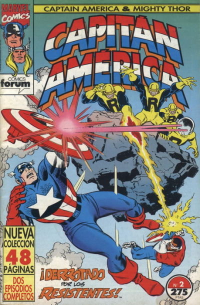 Cover for Capitán América & Thor El Poderoso (Planeta DeAgostini, 1993 series) #2