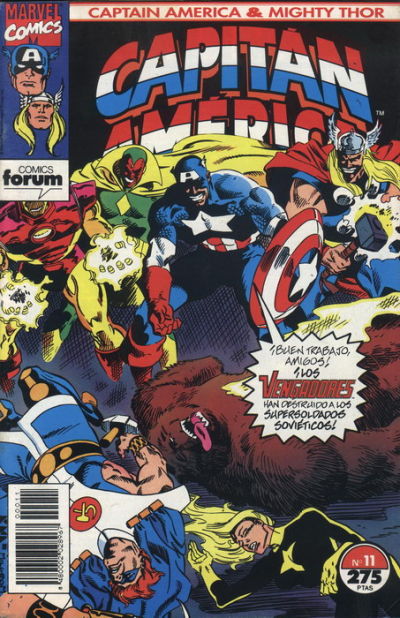 Cover for Capitán América & Thor El Poderoso (Planeta DeAgostini, 1993 series) #11