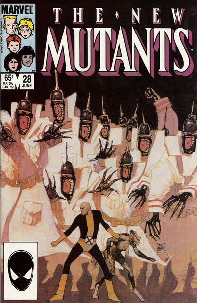 Cover for The New Mutants (Marvel, 1983 series) #28 [Direct]